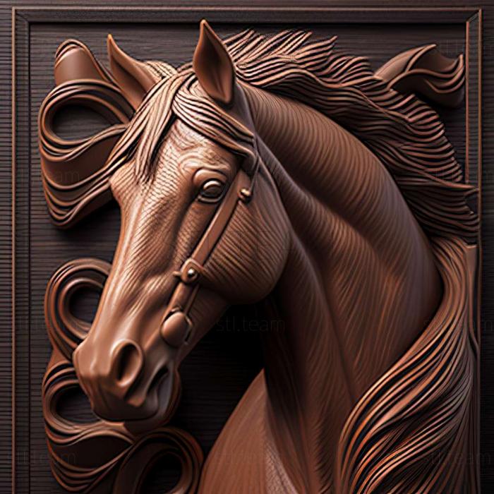 3D модель Анилиновая лошадь известное животное (STL)